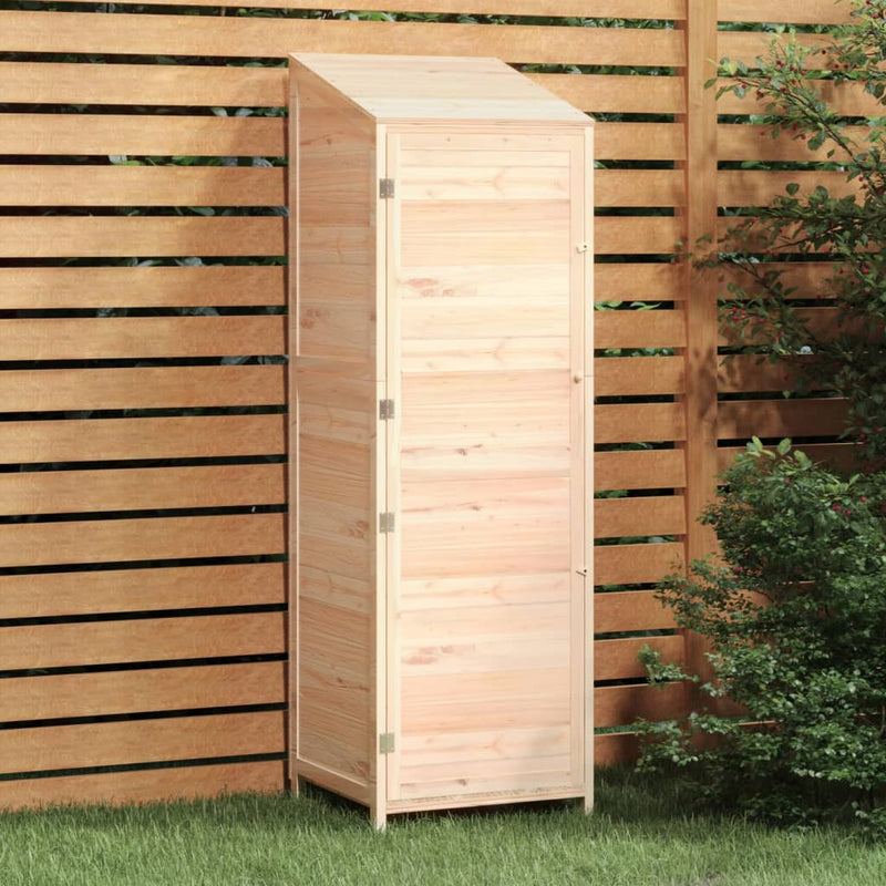 vidaXL Caseta de jardín de madera maciza de abeto 55x52x174,5 cm Marrón - Image 1 of 8