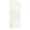 vidaXL Garden Shed, Solid Fir Wood, 55x52x174.5 cm, White - Image 4 of 23
