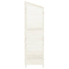 vidaXL Garden Shed, Solid Fir Wood, 55x52x174.5 cm, White - Image 10 of 23