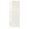 vidaXL Garden Shed, Solid Fir Wood, 55x52x174.5 cm, White - Image 15 of 23