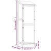 vidaXL Garden Shed, Solid Fir Wood, 55x52x174.5 cm, White - Image 19 of 23