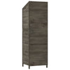 vidaXL Caseta de Jardín Madera Maciza de Abeto 55x52x112 cm Antracita - Image 9 of 15
