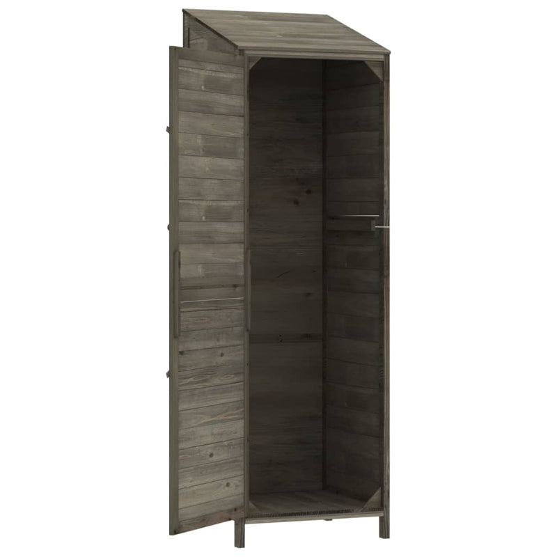 vidaXL Solid Fir Wood Garden Shed 55x52x174.5 cm Anthracite - Image 6 of 8