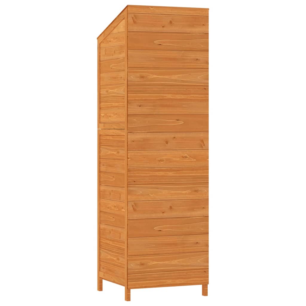 vidaXL Fir Wood Garden Shed 55x52x174.5 cm Brown - Image 5 of 8