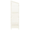 vidaXL Garden Shed, Solid Fir Wood, 55x52x174.5 cm, White - Image 12 of 23