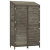 vidaXL Solid Fir Wood Garden Shed 102x52x174.5 cm Anthracite - Image 4 of 16