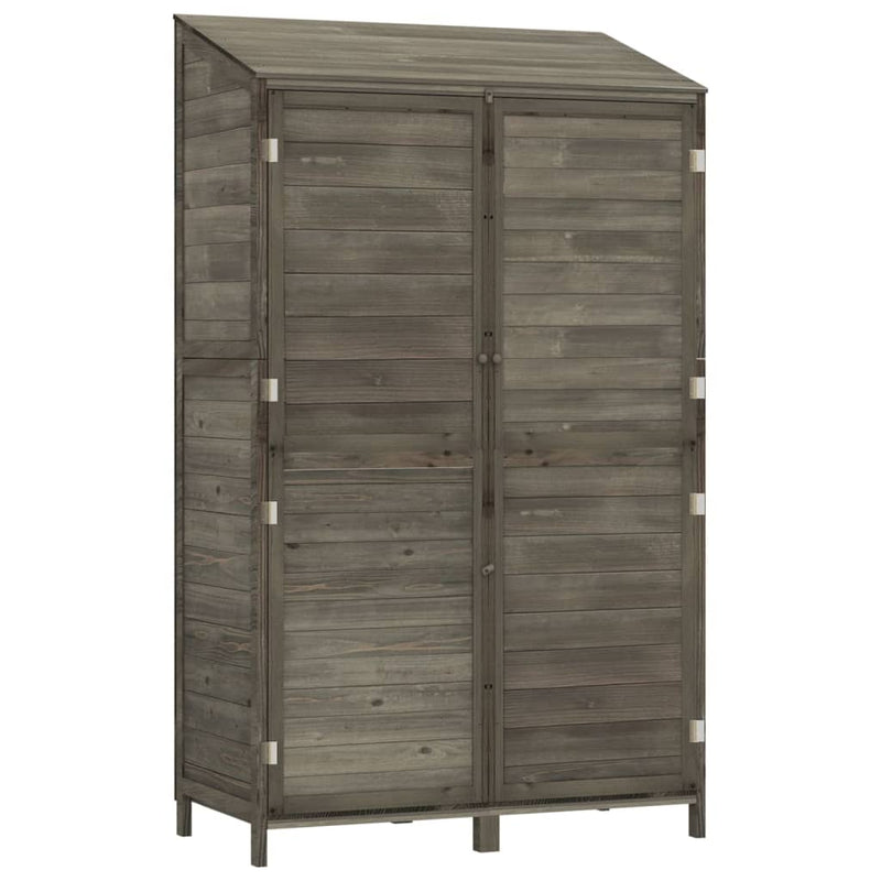 vidaXL Solid Fir Wood Garden Shed 102x52x174.5 cm Anthracite - Image 4 of 16