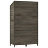 vidaXL Solid Fir Wood Garden Shed 102x52x174.5 cm Anthracite - Image 9 of 16