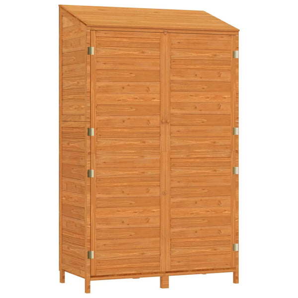 Capanno da Giardino in Legno Massello di Abete 102x52x174,5cm Marrone - immagine 2 | SolPatio