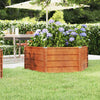 Letto Rialzato da Giardino in Acciaio Corten 129x129x45 cm Ruggine - immagine 1 | SolPatio - Image 1 of 6