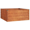 vidaXL Raised Garden Bed, Corten Steel, 100x100x45 cm, Rust - Image 6 of 20