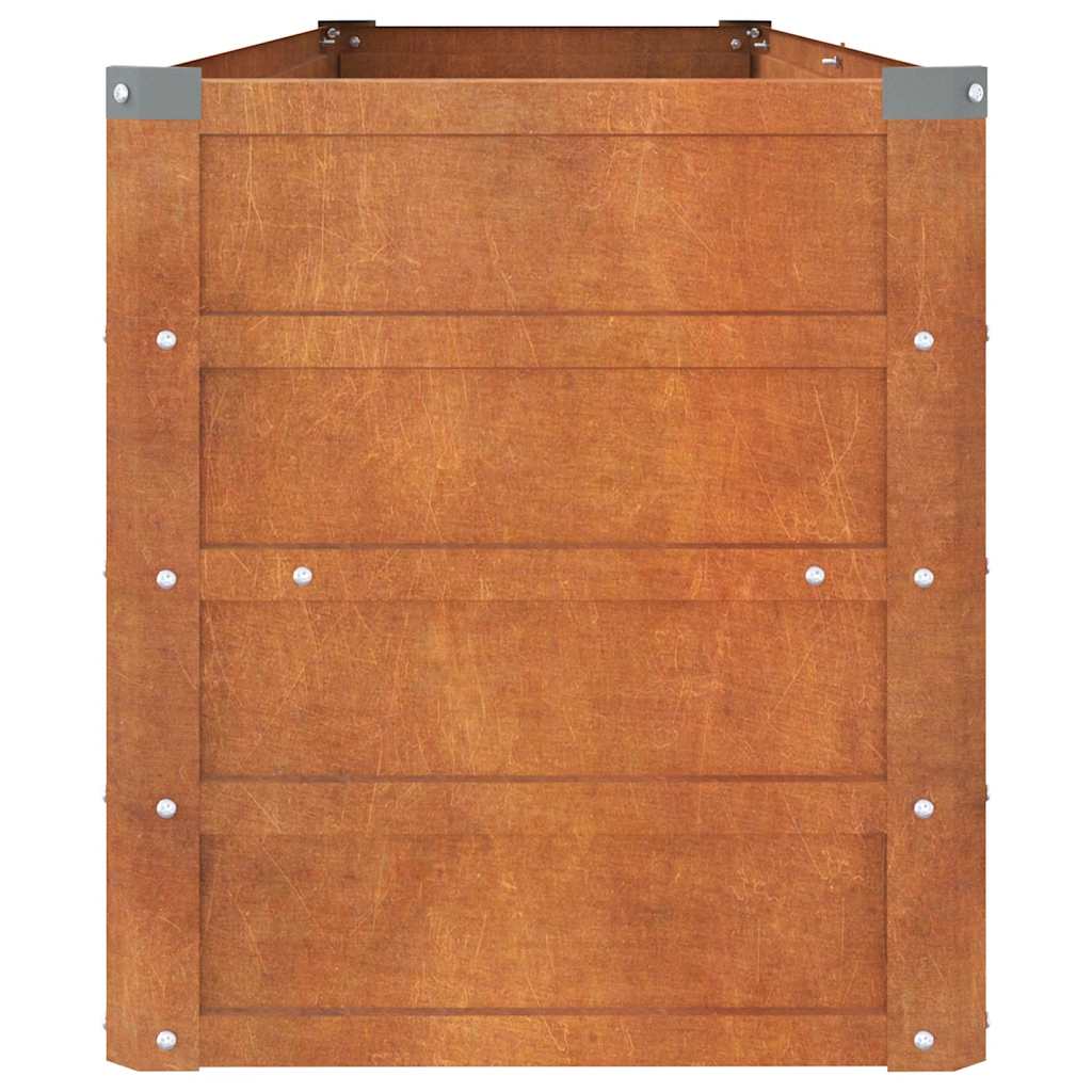 vidaXL Corten Steel Raised Garden Bed, 240x40x45 cm, Rust - Image 20 of 41