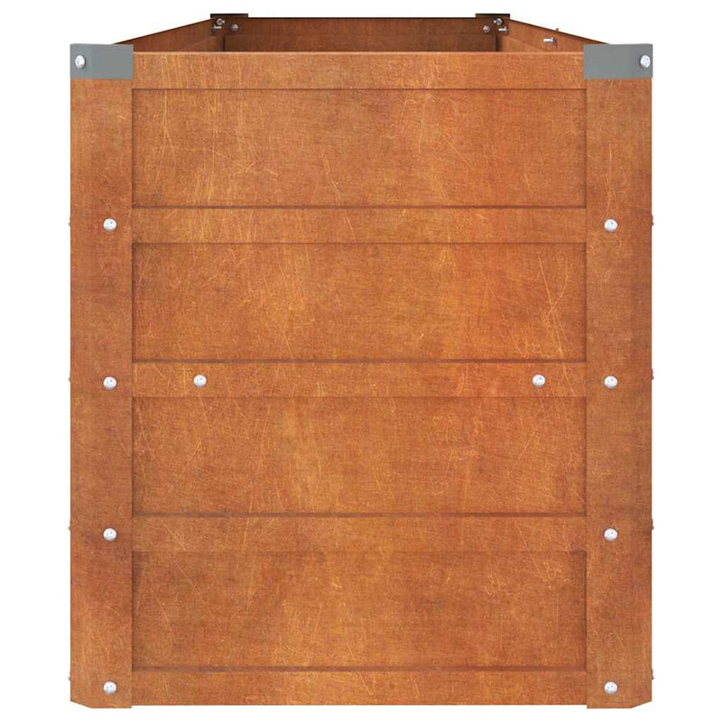 vidaXL Corten Steel Raised Garden Bed, 240x40x45 cm, Rust - Image 20 of 41