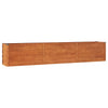 vidaXL Corten Steel Raised Garden Bed, 240x40x45 cm, Rust - Image 9 of 41
