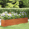 vidaXL Corten Steel Raised Garden Bed, 240x40x45 cm, Rust - Image 1 of 41