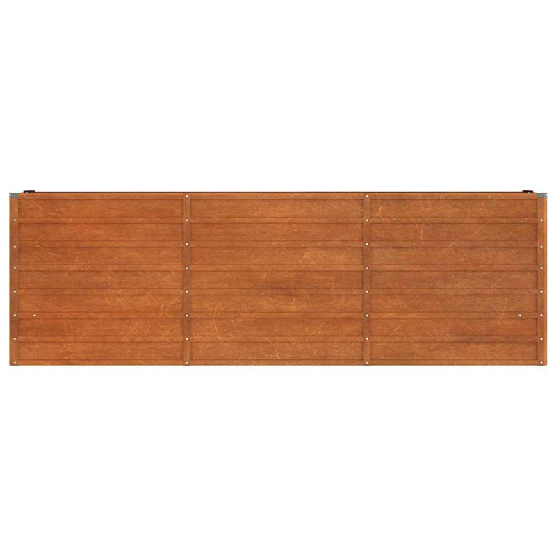 vidaXL Corten Steel Raised Garden Bed, 240x40x45 cm, Rust - Image 16 of 41