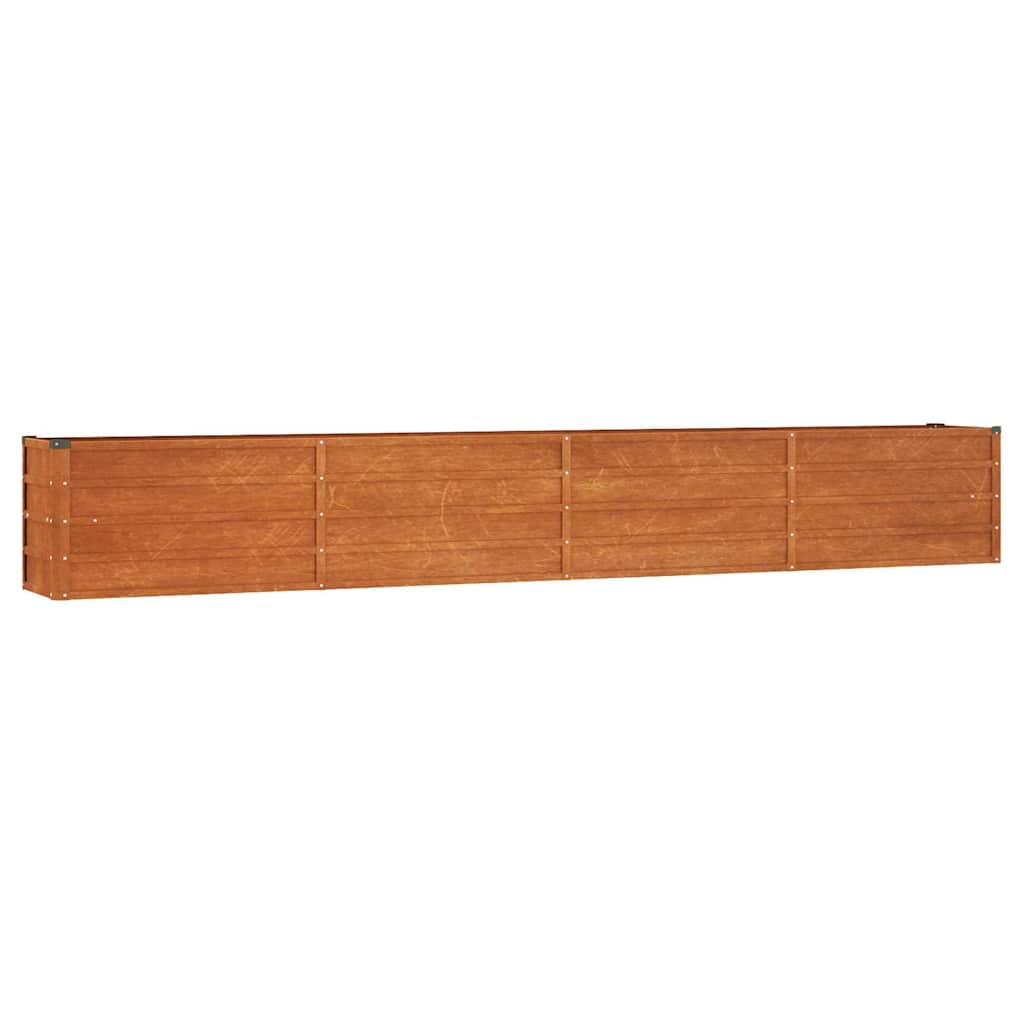 Letto Rialzato da Giardino in Acciaio Corten 320×40×45 cm Ruggine - Image 2 of 7