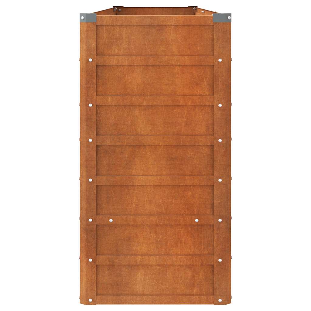 vidaXL Mesa de Cultivo Elevada para Jardín de Acero Corten 320x80x77 cm Óxido - Image 16 of 35