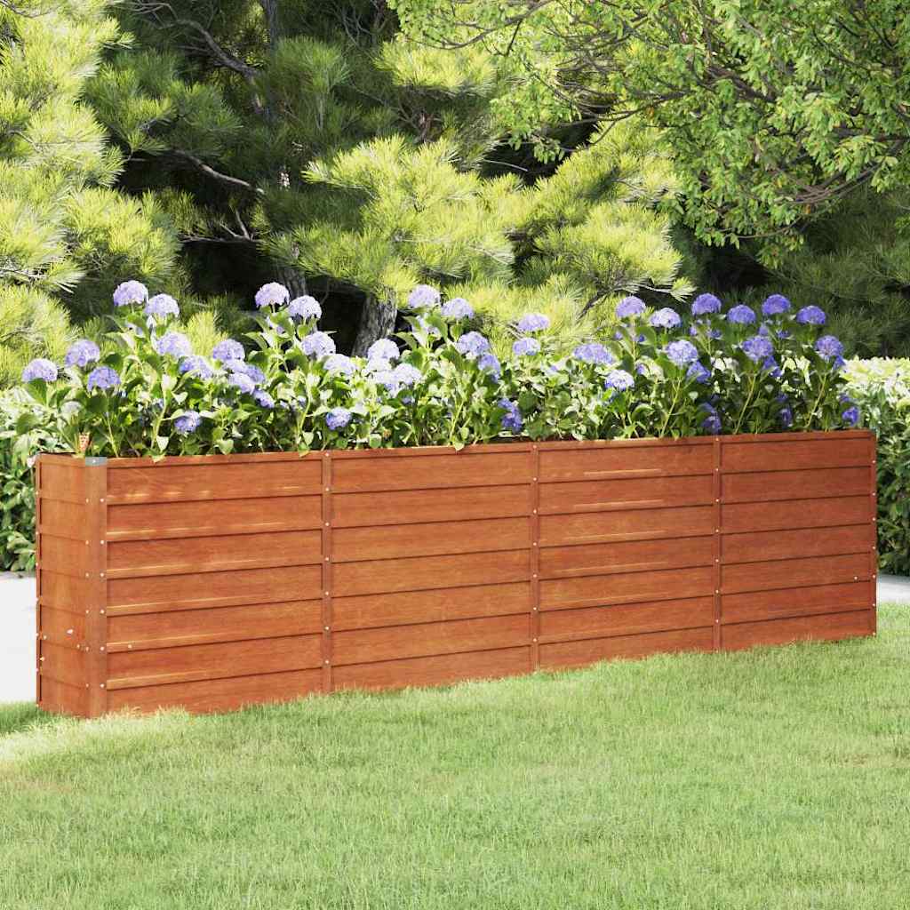 vidaXL Mesa de Cultivo Elevada para Jardín de Acero Corten 320x80x77 cm Óxido - Image 3 of 35
