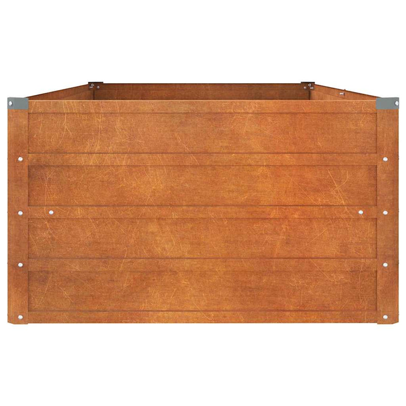 vidaXL Letto Rialzato da Giardino Ruggine 160x80x45 cm Acciaio Corten - Image 24 of 40