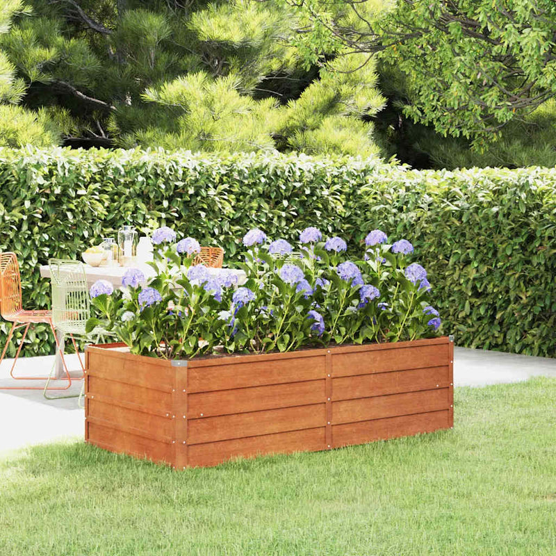 vidaXL Cama de Cultivo Elevada para Jardín de Acero Corten 160x40x77 cm, Oxidado - Image 4 of 41