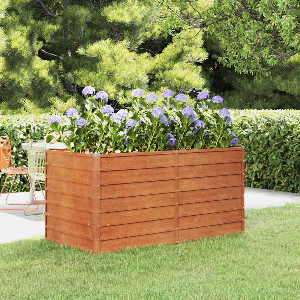 vidaXL Cama de Cultivo Elevada para Jardín de Acero Corten 160x40x77 cm, Oxidado - Image 5 of 41