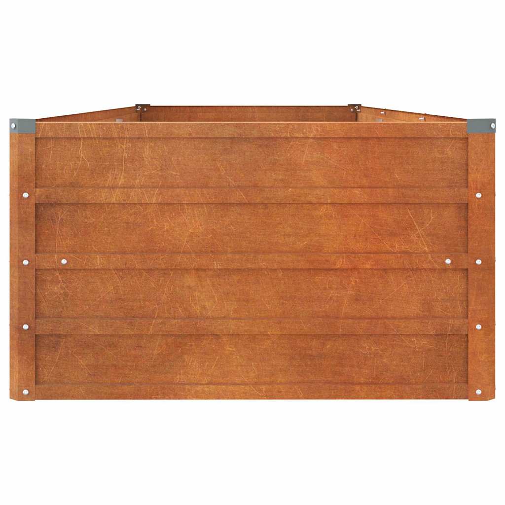 Letto Rialzato da Giardino in Acciaio Corten 240×80×45 cm Colore Ruggine - Image 10 of 28