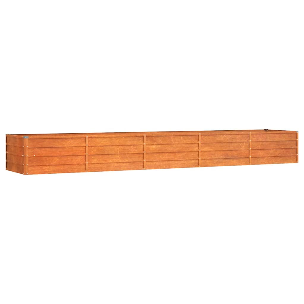 vidaXL Letto Rialzato da Giardino Ruggine 160x80x45 cm Acciaio Corten - Image 12 of 40