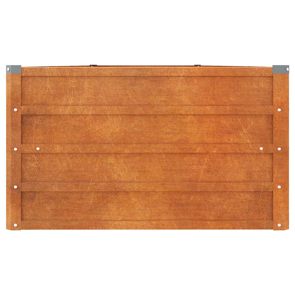 vidaXL Letto Rialzato da Giardino Ruggine 160x80x45 cm Acciaio Corten - Image 20 of 40