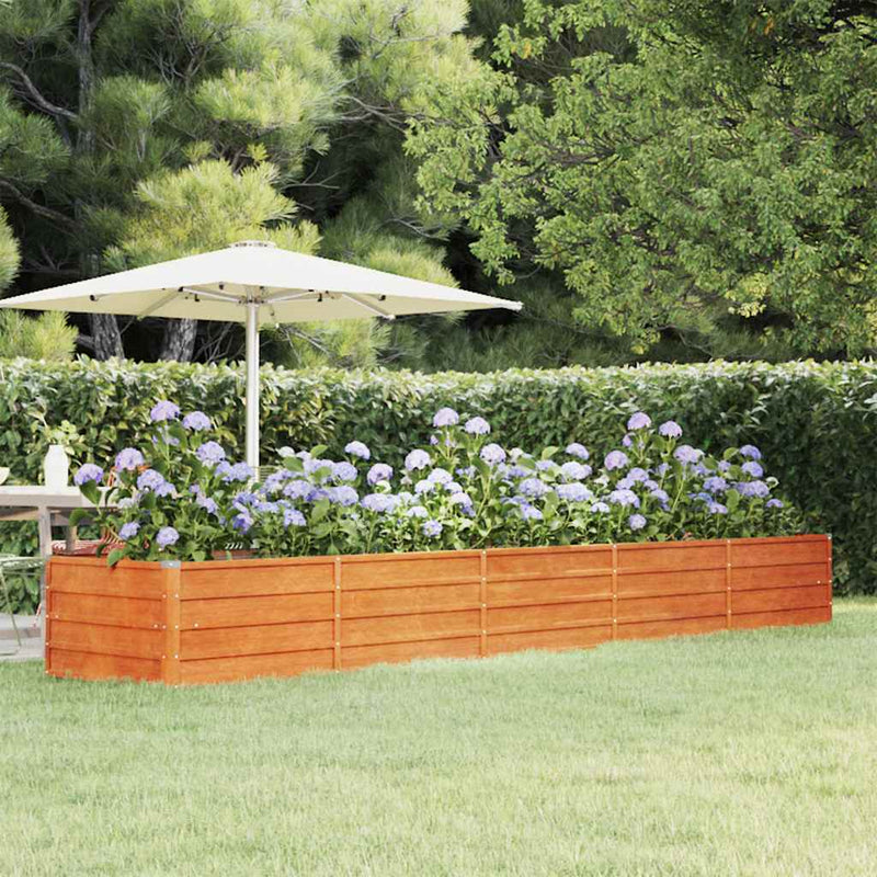 vidaXL Raised Garden Bed Corten Steel 320x80x45 cm Rust - Image 2 of 40