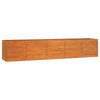 vidaXL Letto Rialzato da Giardino Ruggine 400x80x77 cm Acciaio Corten - Image 2 of 7