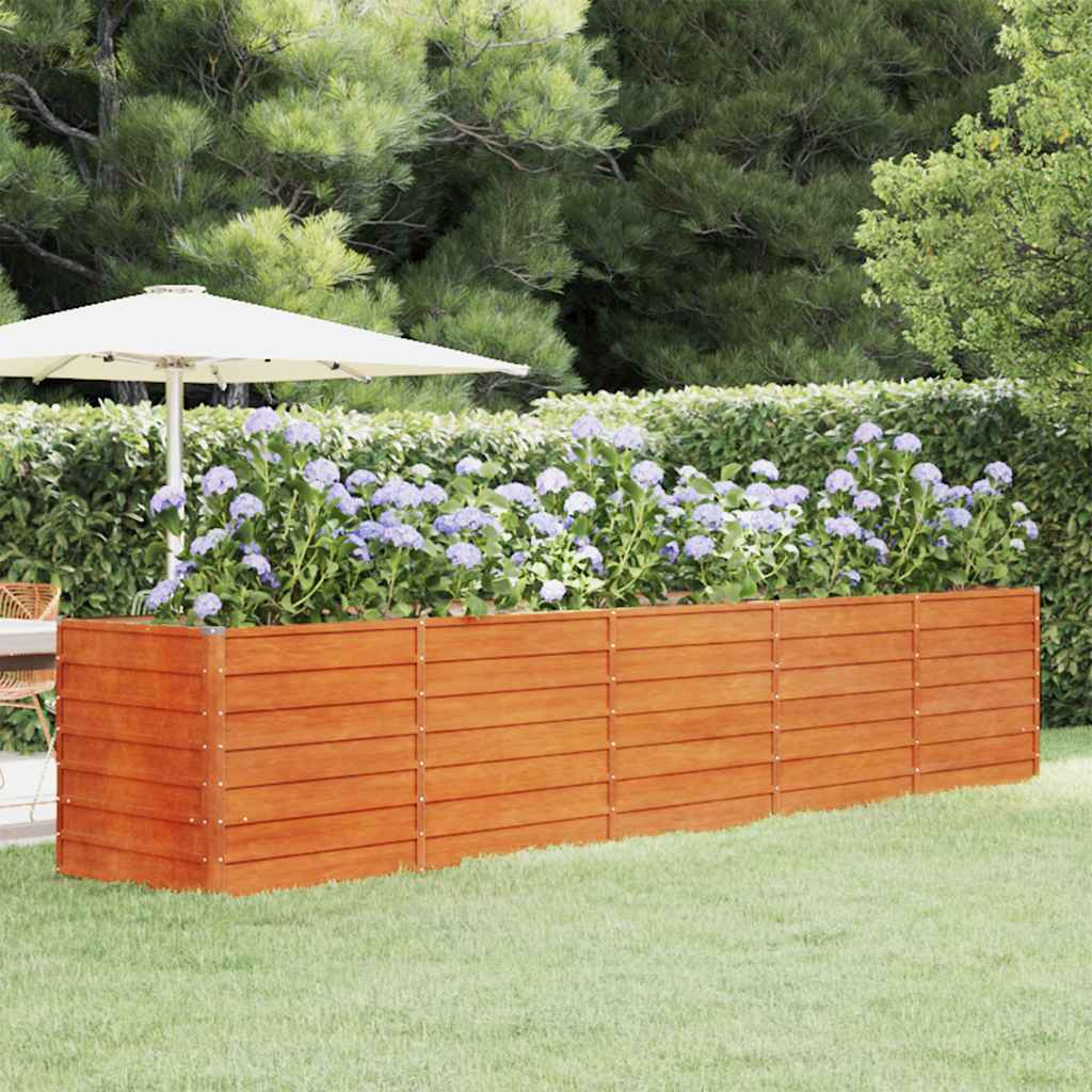 vidaXL Mesa de Cultivo Elevada para Jardín de Acero Corten 320x80x77 cm Óxido - Image 5 of 35