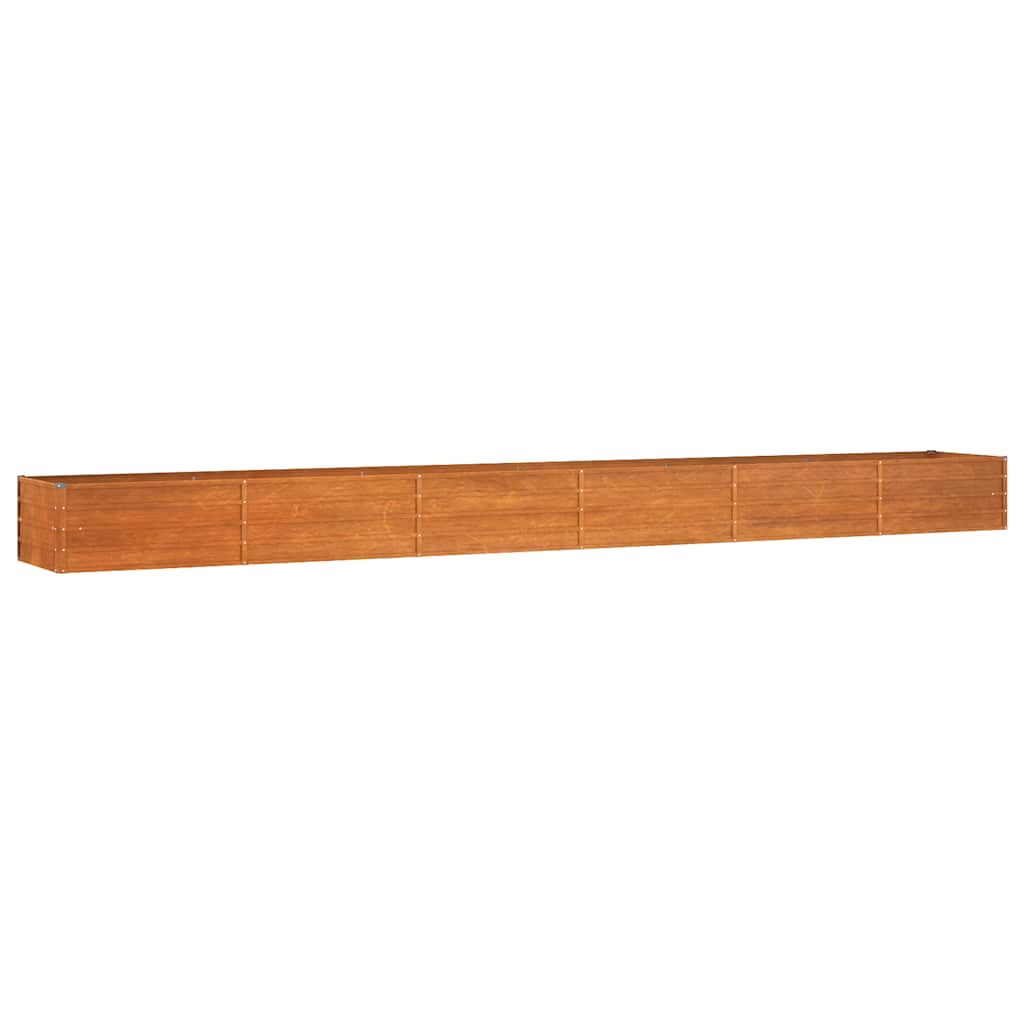 vidaXL Letto Rialzato da Giardino Ruggine 160x80x45 cm Acciaio Corten - Image 7 of 40