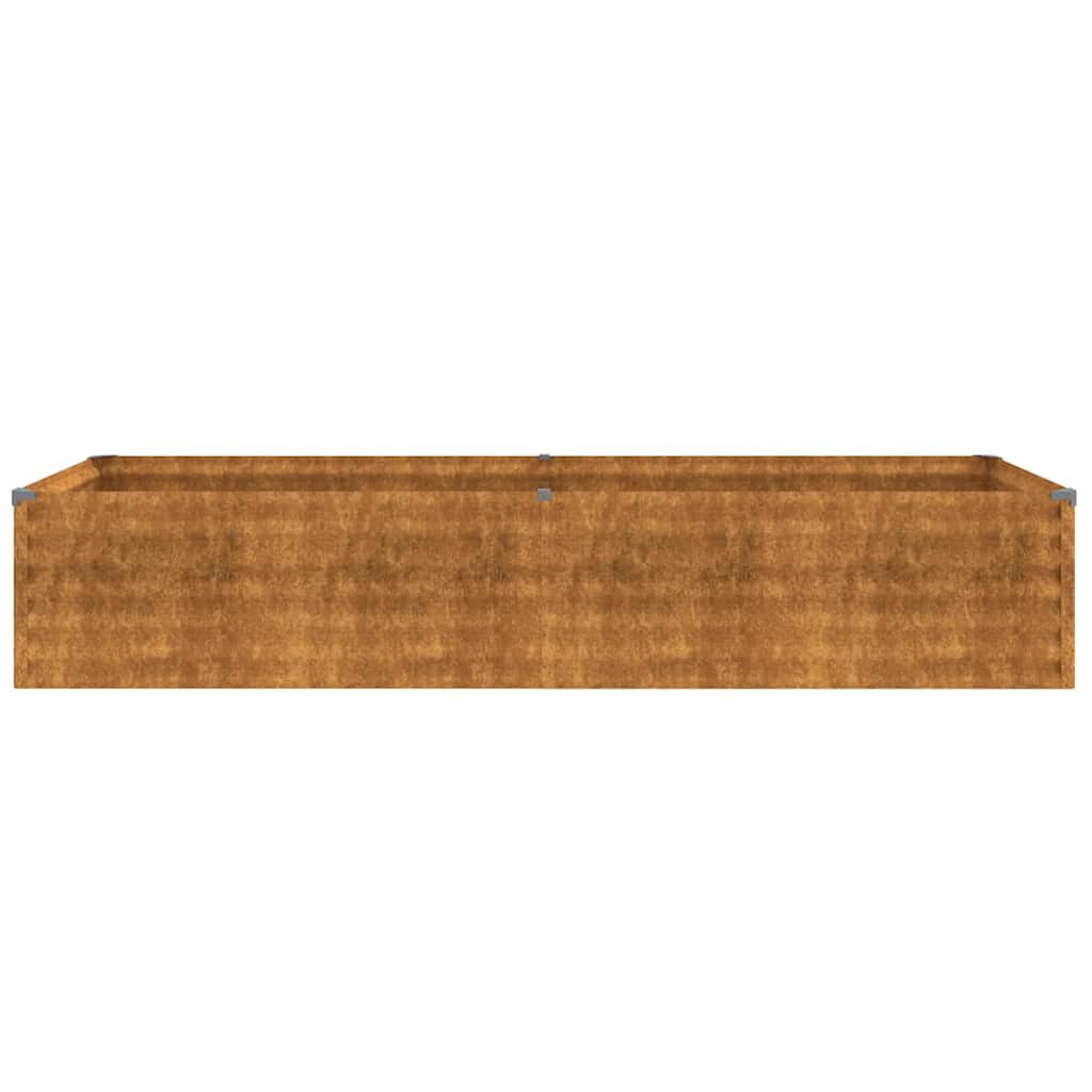 vidaXL Mesa de cultivo elevada para jardín 194x50x36 cm de acero Corten - Image 8 of 14