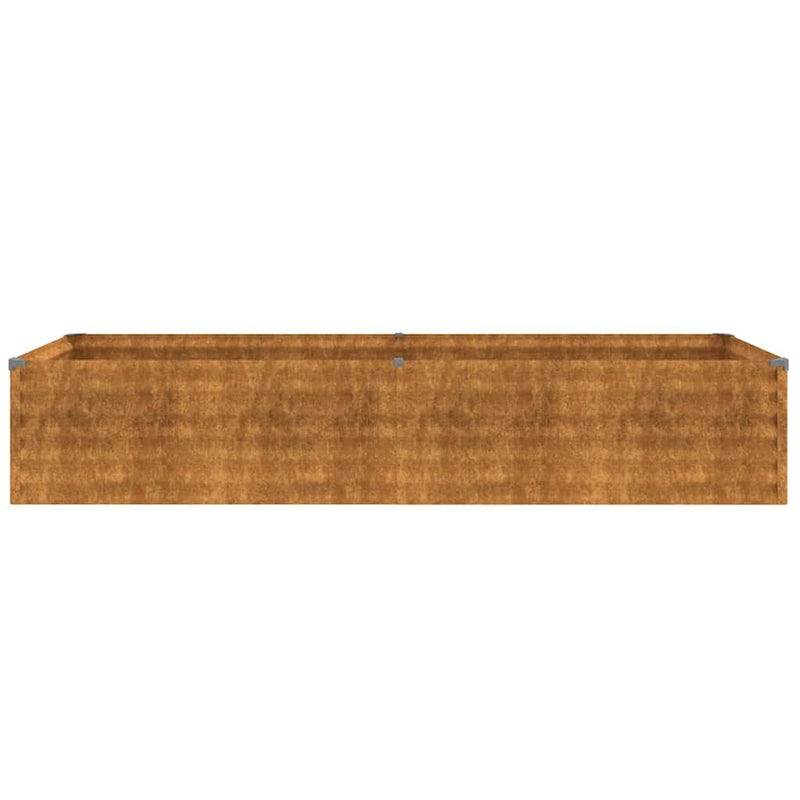 vidaXL Mesa de cultivo elevada para jardín 194x50x36 cm de acero Corten - Image 8 of 14