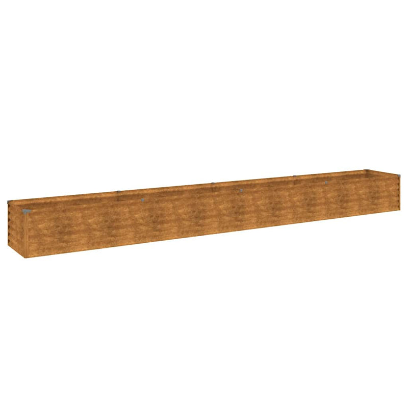 vidaXL Letto Rialzato da Giardino in Acciaio Corten 386x50x36 cm Colore Ruggine - Image 2 of 7