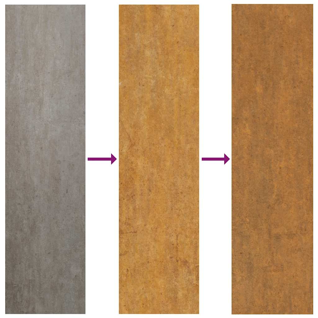 vidaXL Letto Rialzato da Giardino in Acciaio Corten 386x50x36 cm Colore Ruggine - Image 6 of 7