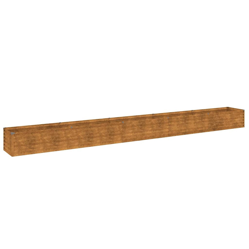 vidaXL Mesa de cultivo elevada para jardín 194x50x36 cm de acero Corten - Image 3 of 14