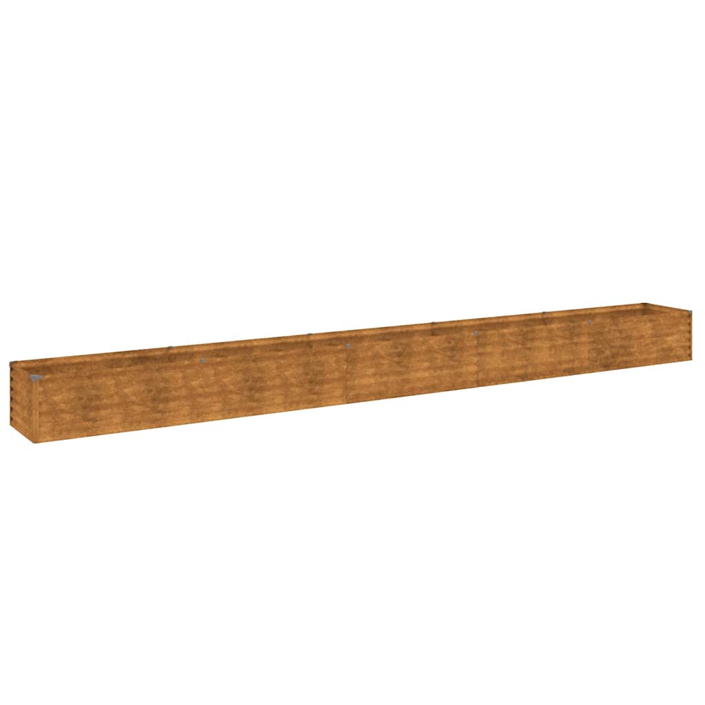 vidaXL Corten Steel Garden Raised Bed, 482x50x69 cm, Rust - Image 3 of 14
