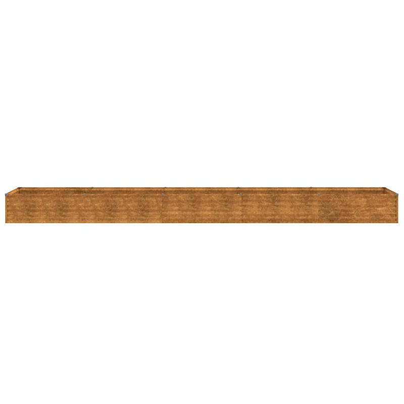 vidaXL Corten Steel Garden Raised Bed, 482x50x69 cm, Rust - Image 7 of 14