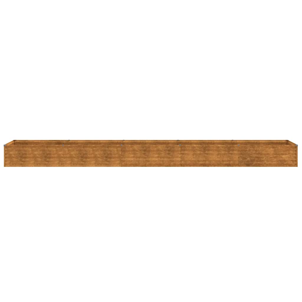 vidaXL Mesa de cultivo elevada para jardín 194x50x36 cm de acero Corten - Image 7 of 14