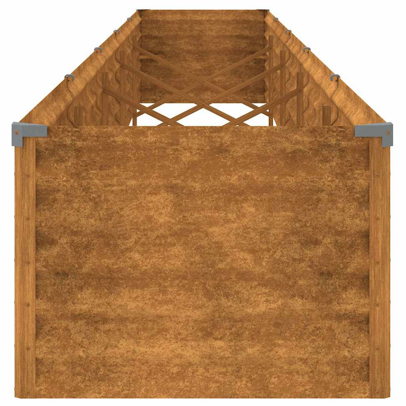 vidaXL Corten Steel Garden Raised Bed, 482x50x69 cm, Rust - Image 9 of 14