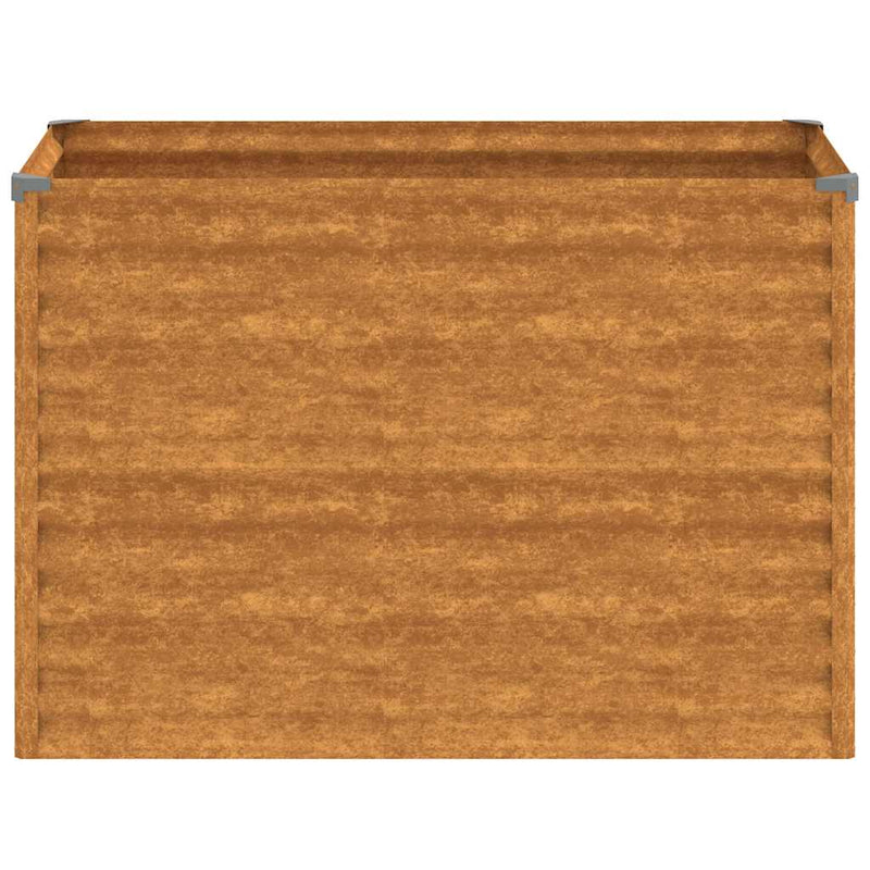 vidaXL Letto rialzato da giardino 100x50x69 cm in acciaio Corten - Image 4 of 7