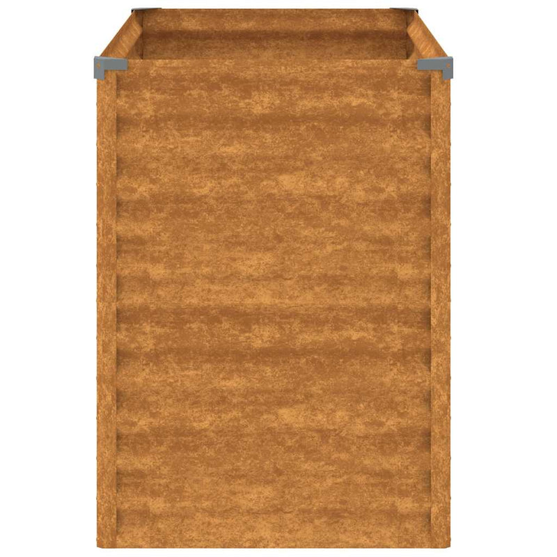 vidaXL Letto rialzato da giardino 100x50x69 cm in acciaio Corten - Image 5 of 7