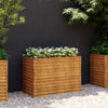vidaXL Letto rialzato da giardino 100x50x69 cm in acciaio Corten - Image 1 of 7