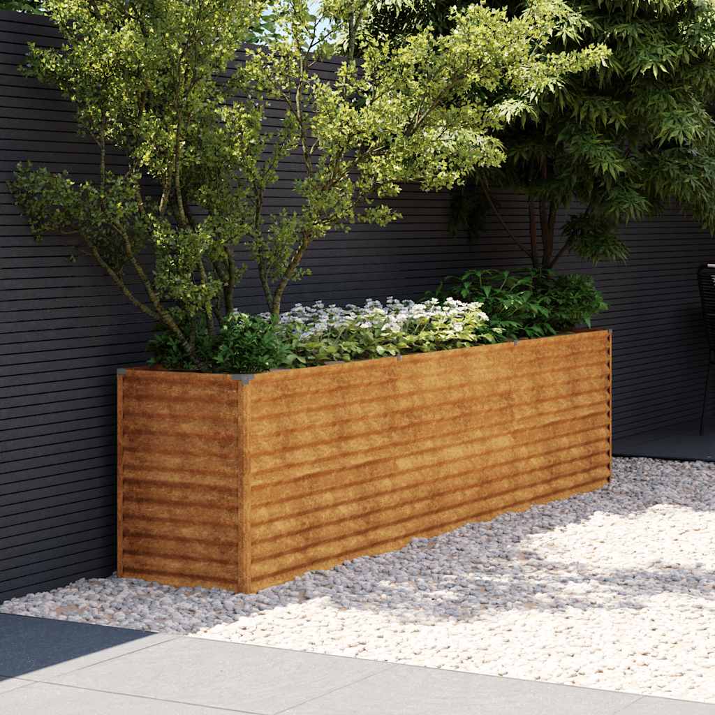 vidaXL Garden Raised Bed, Corten Steel, 291x50x36 cm, Rust - Image 2 of 14