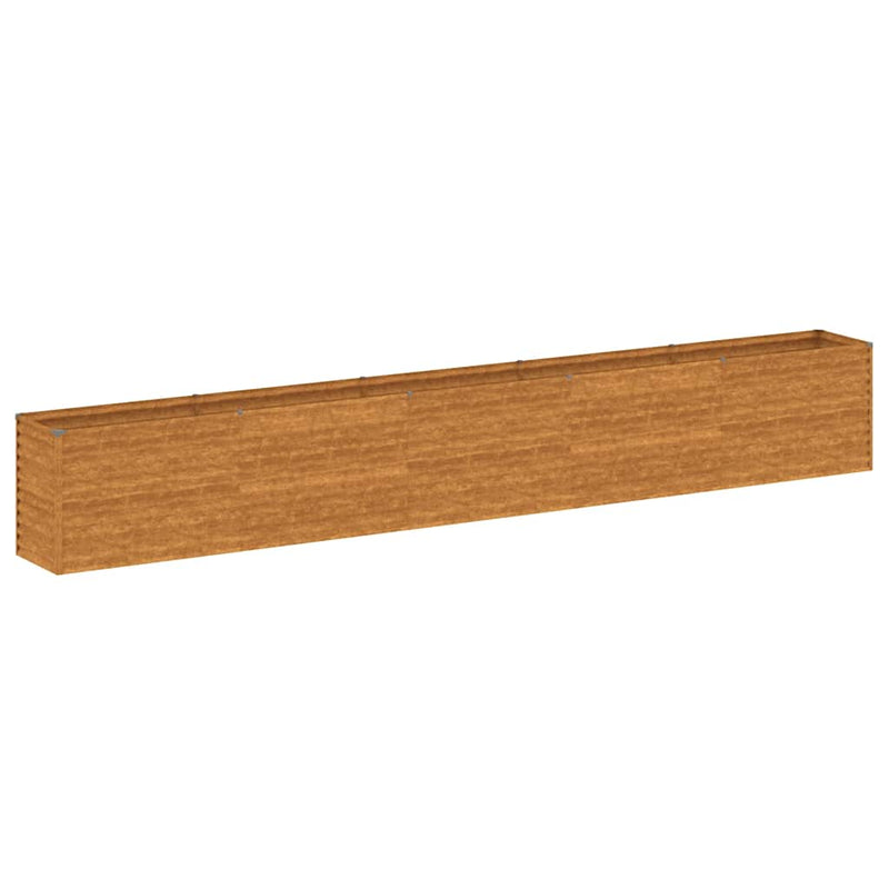 vidaXL Corten Steel Garden Raised Bed, 482x50x69 cm, Rust - Image 4 of 14