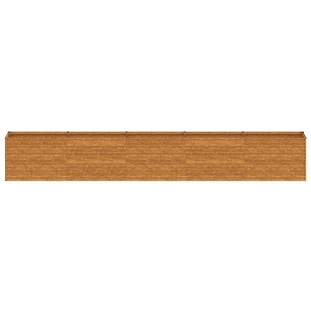 vidaXL Corten Steel Garden Raised Bed, 482x50x69 cm, Rust - Image 8 of 14