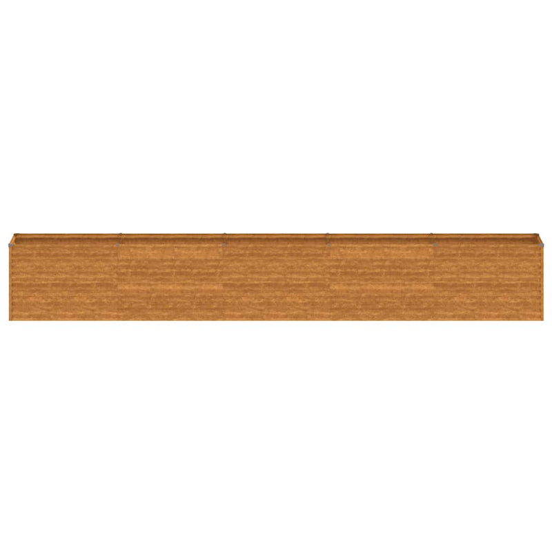 vidaXL Corten Steel Garden Raised Bed, 482x50x69 cm, Rust - Image 8 of 14