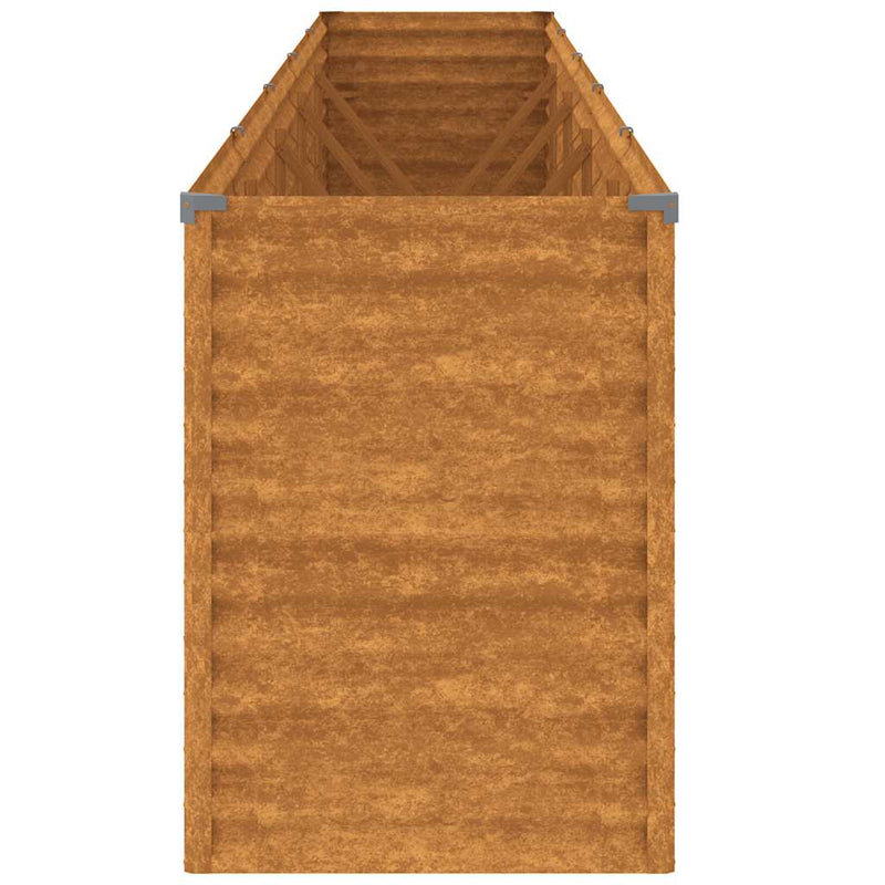 vidaXL Corten Steel Garden Raised Bed, 482x50x69 cm, Rust - Image 10 of 14